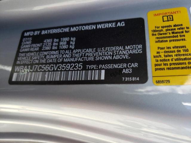 Photo 10 from auction – 2016 BMW M235I with VIN WBA1J7C56GV359235