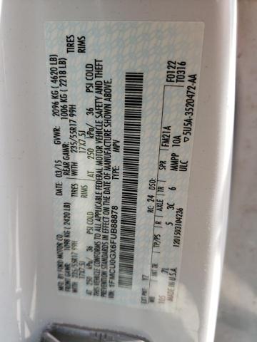 Photo 10 from auction – 2015 FORD ESCAPE SE with VIN 1FMCU0GX6FUB88878