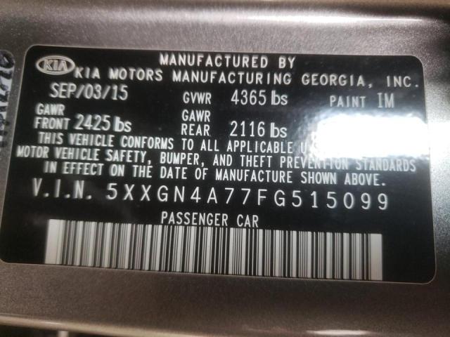 Photo 10 from auction – 2015 KIA OPTIMA EX with VIN 5XXGN4A77FG515099