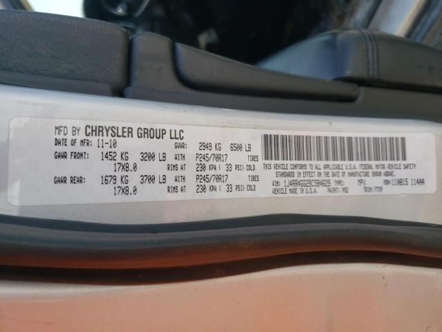 Photo 10 from auction – 2011 JEEP GRAND CHER with VIN 1J4RR4GG2BC584629