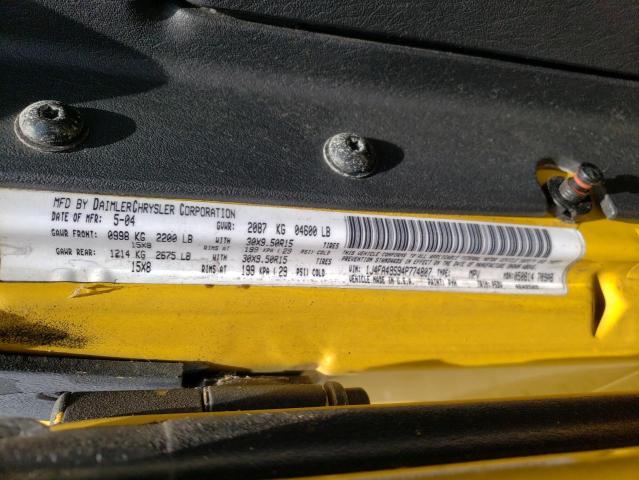 Photo 10 from auction – 2004 JEEP WRANGLER with VIN 1J4FA49S94P774807