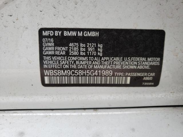 Photo 10 from auction – 2017 BMW M3 with VIN WBS8M9C58H5G41989