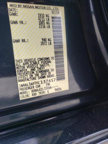 Photo 10 from auction – 2015 NISSAN ALTIMA 2.5 with VIN 1N4AL3AP7FC137457