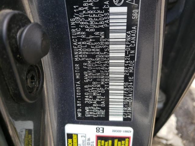 Photo 10 from auction – 2011 TOYOTA COROLLA BA with VIN 2T1BU4EE7BC675782