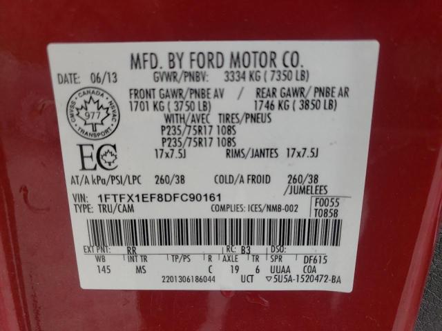 Photo 10 from auction – 2013 FORD F150 SUPER with VIN 1FTFX1EF8DFC90161