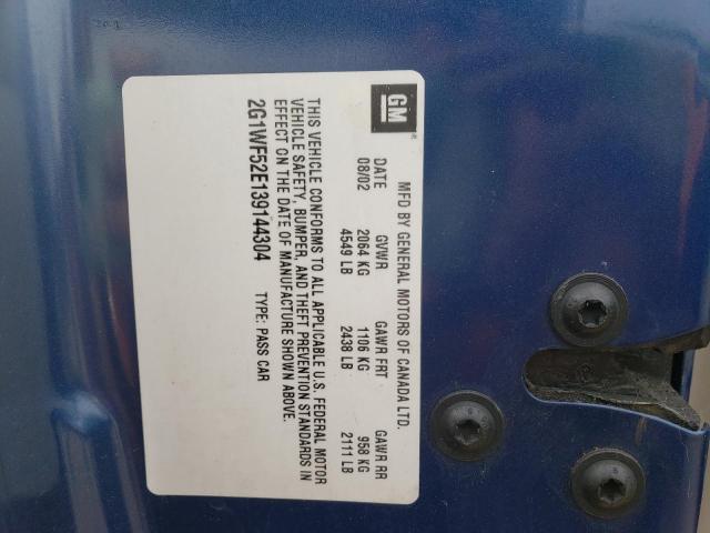 Photo 10 from auction – 2003 CHEVROLET IMPALA with VIN 2G1WF52E139144304