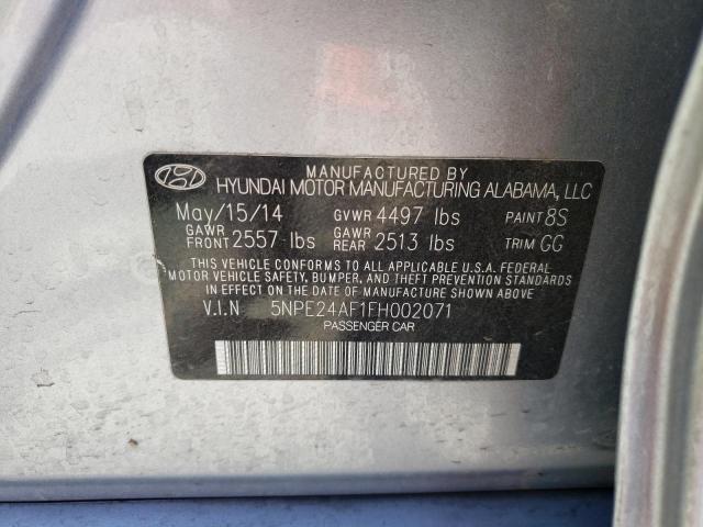 Photo 10 from auction – 2015 HYUNDAI SONATA SE with VIN 5NPE24AF1FH002071