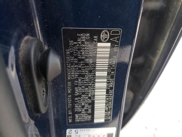 Photo 10 from auction – 2007 TOYOTA COROLLA CE with VIN 2T1BR32E77C755235