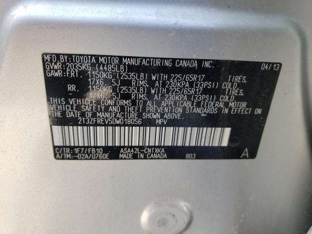 Photo 10 from auction – 2013 TOYOTA RAV4 LE with VIN 2T3ZFREV5DW018056