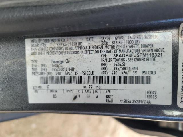 Photo 10 from auction – 2015 FORD FIESTA TIT with VIN 3FADP4FJ5FM118321