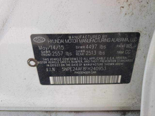 Photo 10 from auction – 2015 HYUNDAI SONATA SE with VIN 5NPE24AF8FH240953