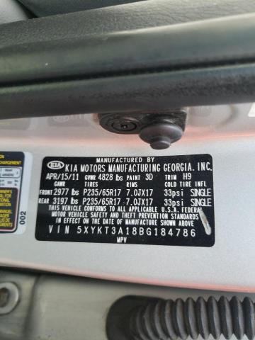 Photo 10 from auction – 2011 KIA SORENTO BA with VIN 5XYKT3A18BG184786
