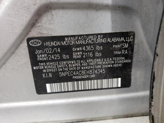 Photo 10 from auction – 2014 HYUNDAI SONATA SE with VIN 5NPEC4AC8EH874345