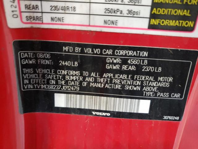 Photo 10 from auction – 2007 VOLVO C70 T5 with VIN YV1MC68237J012479
