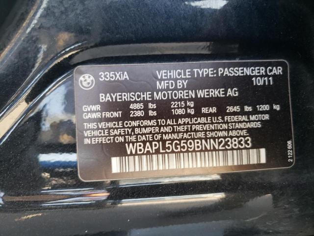 Photo 10 from auction – 2011 BMW 335 XI with VIN WBAPL5G59BNN23833