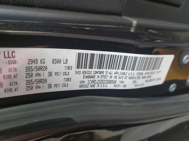 Photo 10 from auction – 2013 DODGE DURANGO CR with VIN 1C4RDJDG5DC698506