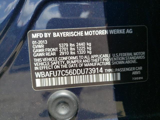 Photo 10 from auction – 2013 BMW 535 XI with VIN WBAFU7C56DDU73914