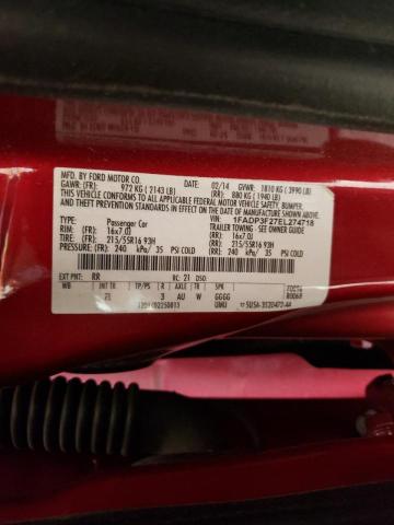 Photo 10 from auction – 2014 FORD FOCUS SE with VIN 1FADP3F27EL274718