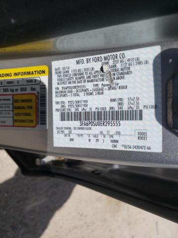Photo 10 from auction – 2014 FORD FUSION TIT with VIN 3FA6P0SU0ER295555