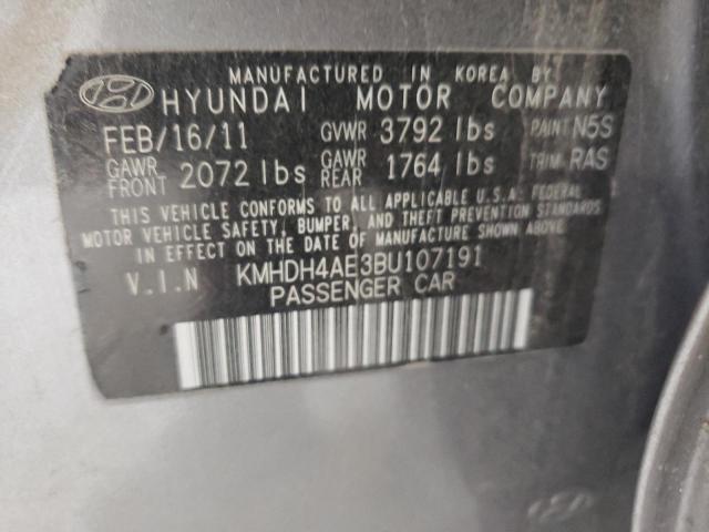 Photo 10 from auction – 2011 HYUNDAI ELANTRA GL with VIN KMHDH4AE3BU107191