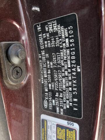 Photo 10 from auction – 2011 KIA SORENTO BA with VIN 5XYKT4A26BG158105