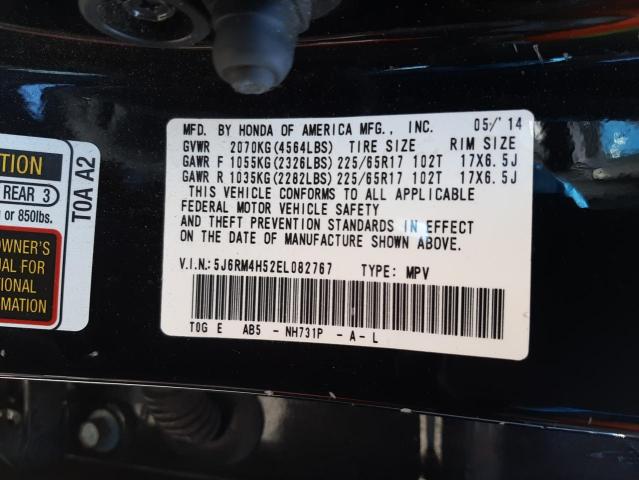 Photo 10 from auction – 2014 HONDA CR-V EX with VIN 5J6RM4H52EL082767