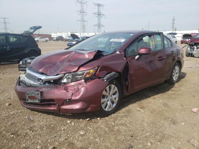 Photo 2 from auction – 2012 HONDA CIVIC LX with VIN 19XFB2F59CE029608