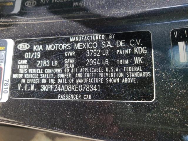 Photo 10 from auction – 2019 KIA FORTE FE with VIN 3KPF24AD8KE078341