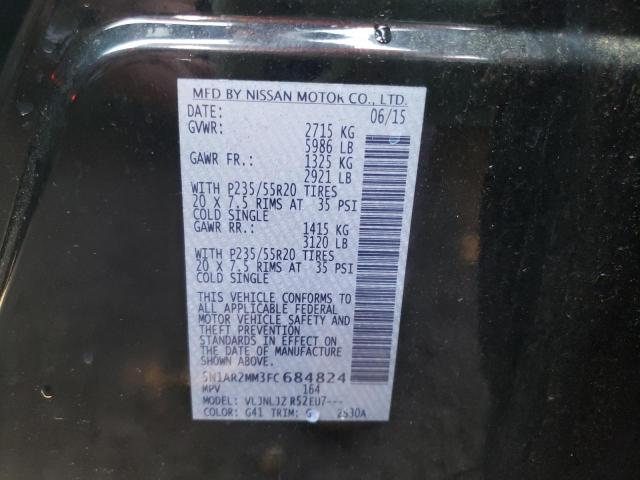 Photo 10 from auction – 2015 NISSAN PATHFINDER with VIN 5N1AR2MM3FC684824