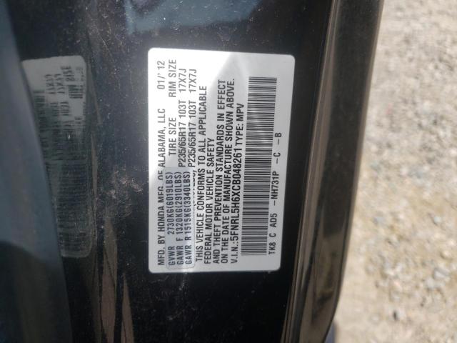 Photo 10 from auction – 2012 HONDA ODYSSEY EX with VIN 5FNRL5H6XCB048261