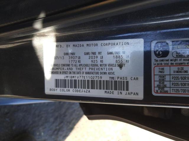 Photo 10 from auction – 2014 MAZDA 3 TOURING with VIN JM1BM1V77E1102759