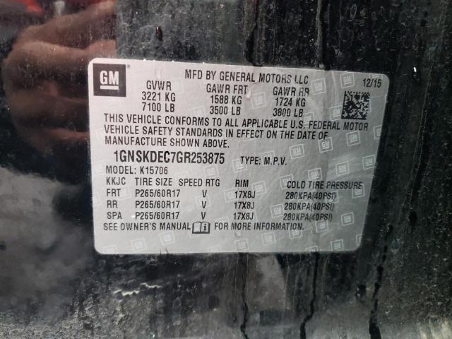 Photo 10 from auction – 2016 CHEVROLET TAHOE POLI with VIN 1GNSKDEC7GR253875