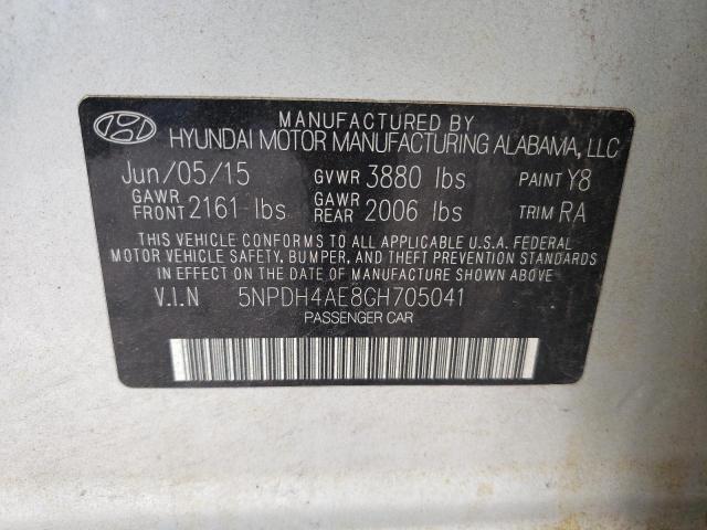 Photo 10 from auction – 2016 HYUNDAI ELANTRA SE with VIN 5NPDH4AE8GH705041