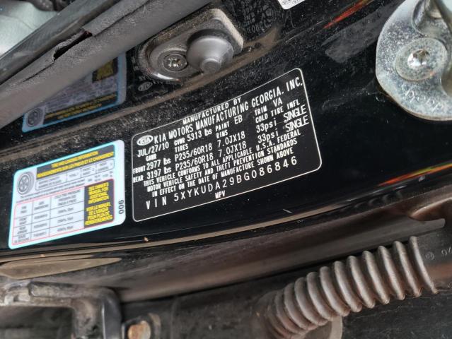 Photo 10 from auction – 2011 KIA SORENTO EX with VIN 5XYKUDA29BG086846
