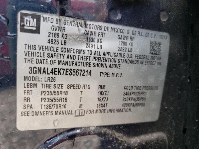 Photo 10 from auction – 2014 CHEVROLET CAPTIVA LT with VIN 3GNAL4EK7ES567214