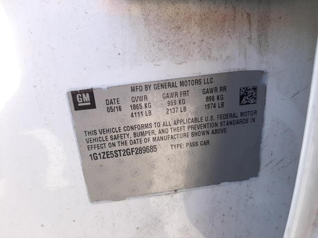 Photo 10 from auction – 2016 CHEVROLET MALIBU LT with VIN 1G1ZE5ST2GF289685