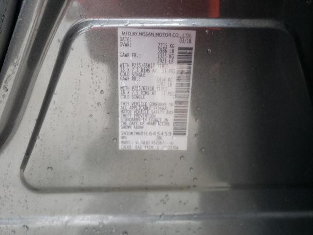 Photo 10 from auction – 2018 NISSAN PATHFINDER with VIN 5N1DR2MN0JC645459