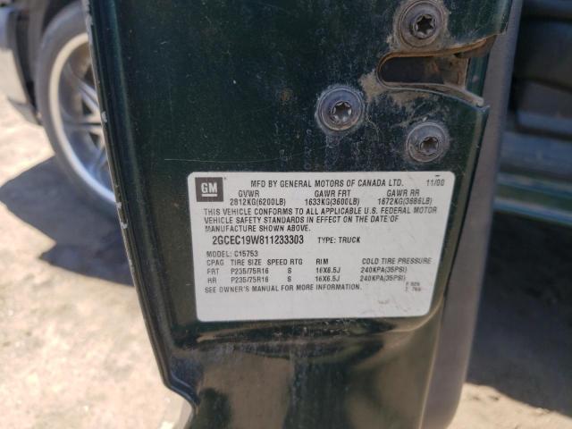 Photo 10 from auction – 2001 CHEVROLET SILVERADO with VIN 2GCEC19W811233303