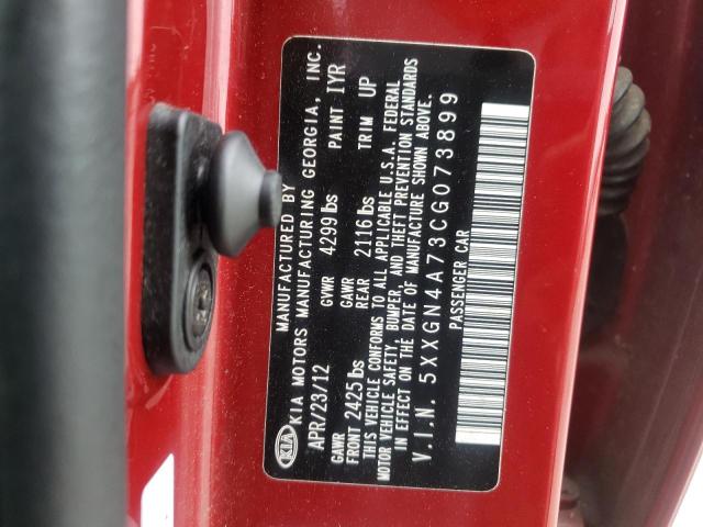 Photo 10 from auction – 2012 KIA OPTIMA with VIN 5XXGN4A73CG073899