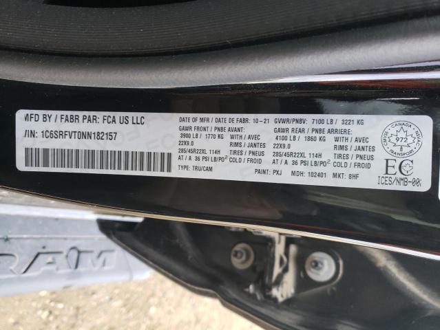 Photo 10 from auction – 2022 RAM 1500 SPORT with VIN 1C6SRFVT0NN182157