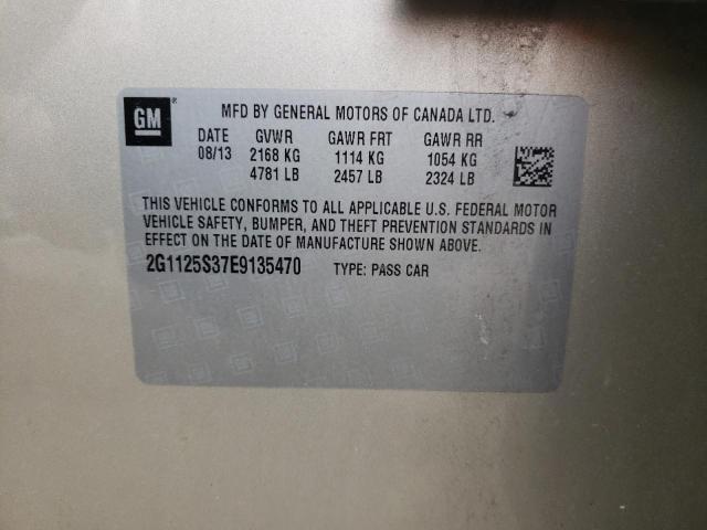 Photo 10 from auction – 2014 CHEVROLET IMPALA LT with VIN 2G1125S37E9135470