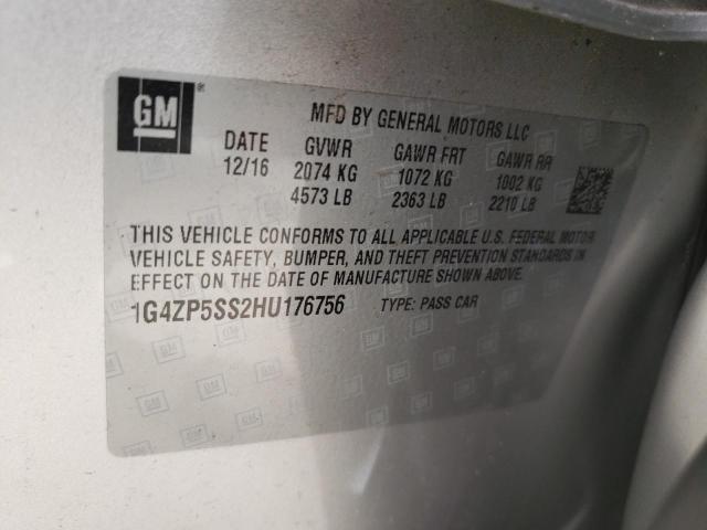 Photo 10 from auction – 2017 BUICK LACROSSE E with VIN 1G4ZP5SS2HU176756