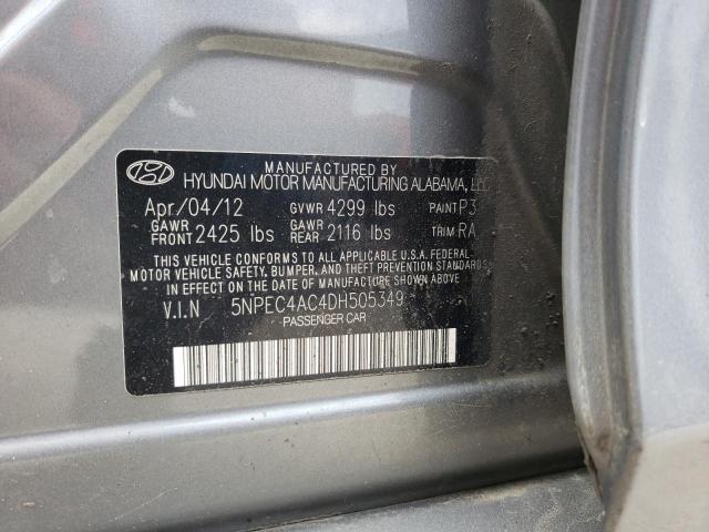 Photo 10 from auction – 2013 HYUNDAI SONATA SE with VIN 5NPEC4AC4DH505349