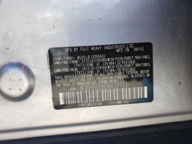 Photo 10 from auction – 2013 SUBARU FORESTER T with VIN JF2SHGGC6DH432711
