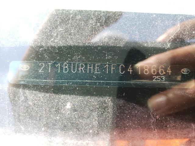 Photo 10 from auction – 2015 TOYOTA COROLLA L with VIN 2T1BURHE1FC418664