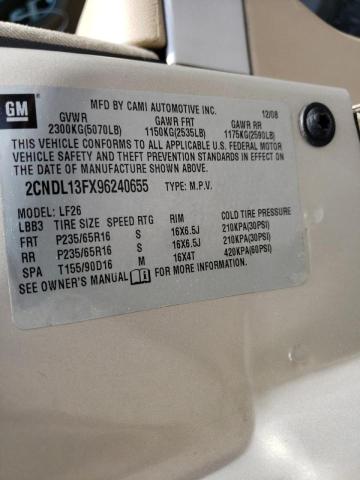 Photo 10 from auction – 2009 CHEVROLET EQUINOX LS with VIN 2CNDL13FX96240655