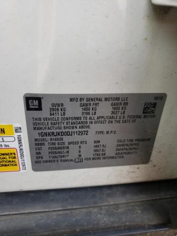 Photo 10 from auction – 2013 CHEVROLET TRAVERSE L with VIN 1GNKRJKD0DJ112972