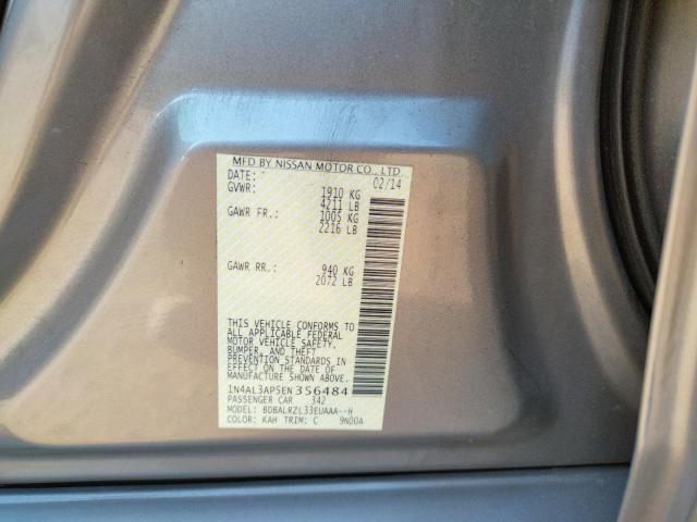 Photo 10 from auction – 2014 NISSAN ALTIMA 2.5 with VIN 1N4AL3AP5EN356484