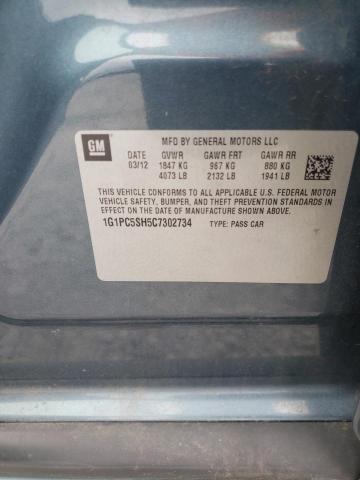 Photo 10 from auction – 2012 CHEVROLET CRUZE LS with VIN 1G1PC5SH5C7302734