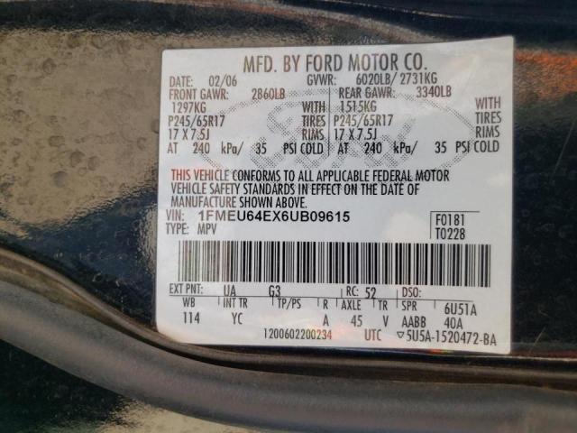 Photo 10 from auction – 2006 FORD EXPLORER E with VIN 1FMEU64EX6UB09615